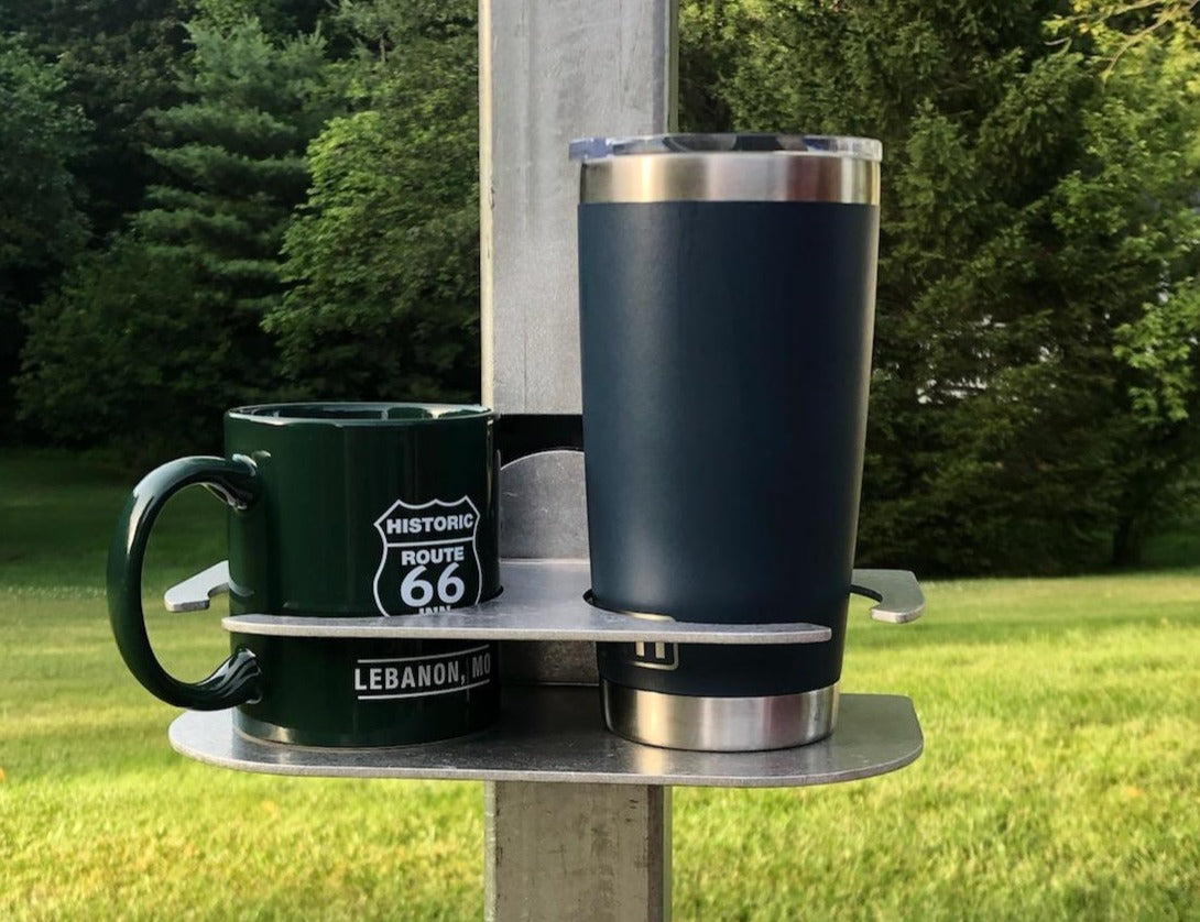 Beverage holder - boat dock mounted