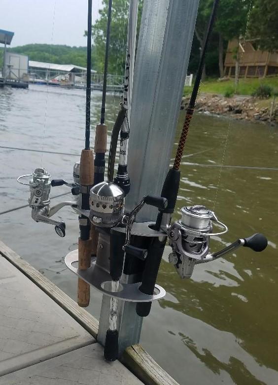 Dock Mounted Fishing Rod Caddy - Dock Essentials