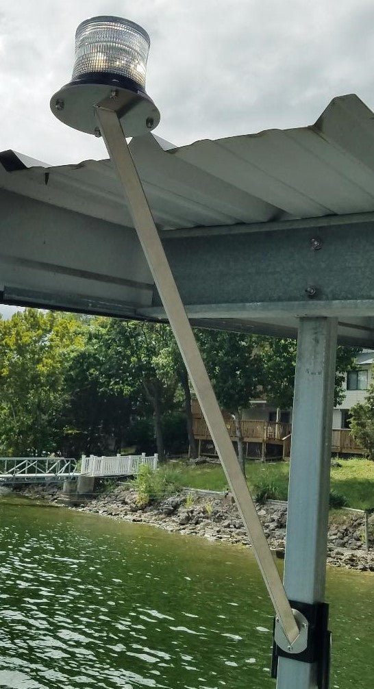 Solar Powered Dock LED Light - 42" Bracket