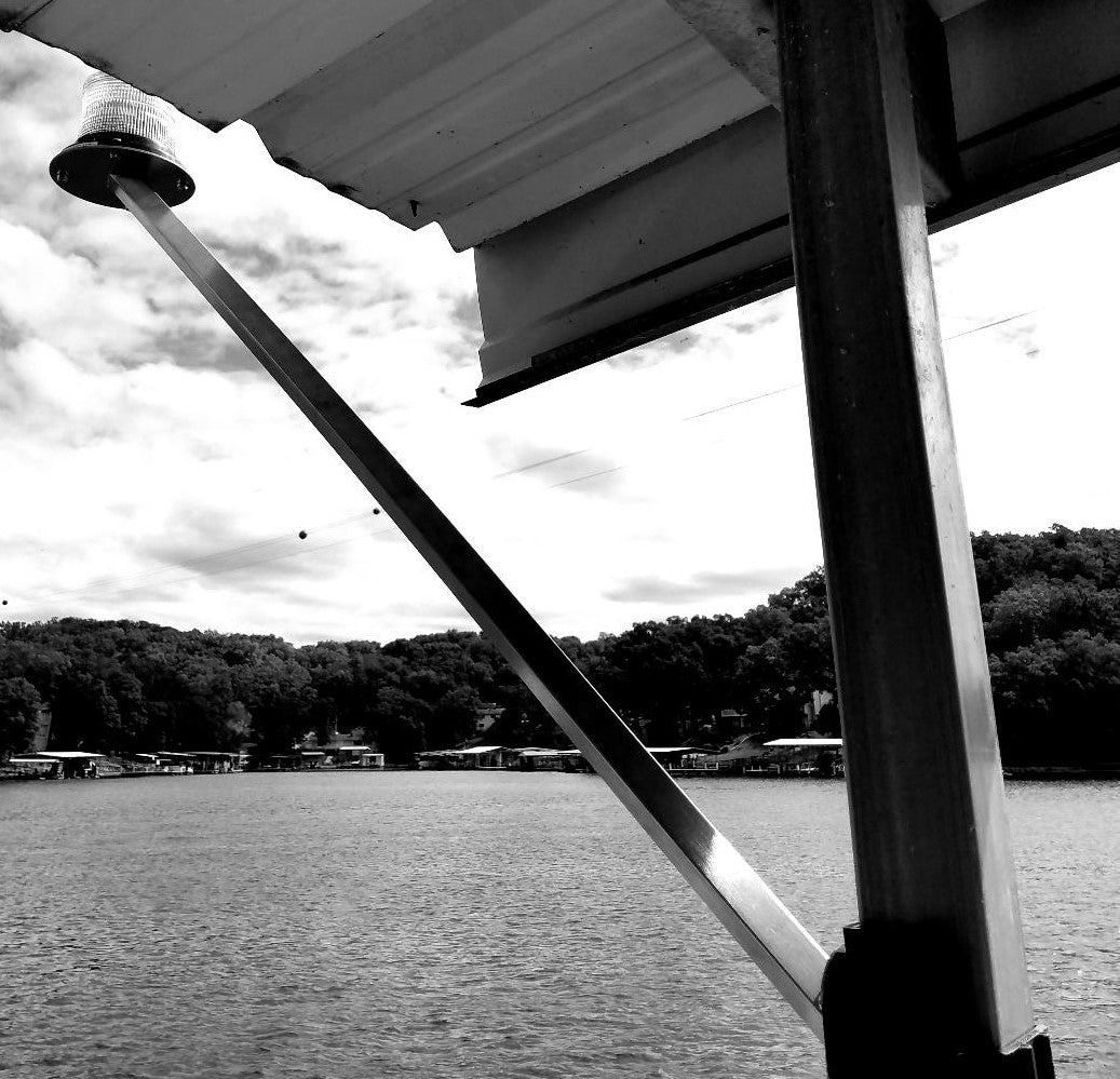 Solar Powered Dock LED Light - 42" Bracket