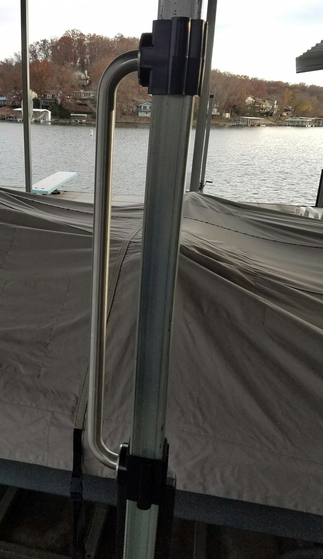 Installed Boat Dock Boarding Handle