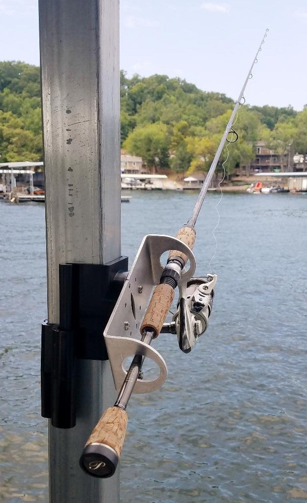 Dock-A-Rod 60 Degree Fishing Rod Holder with Flag Pole Adapter Insert for  Dock or Boat Made in USA