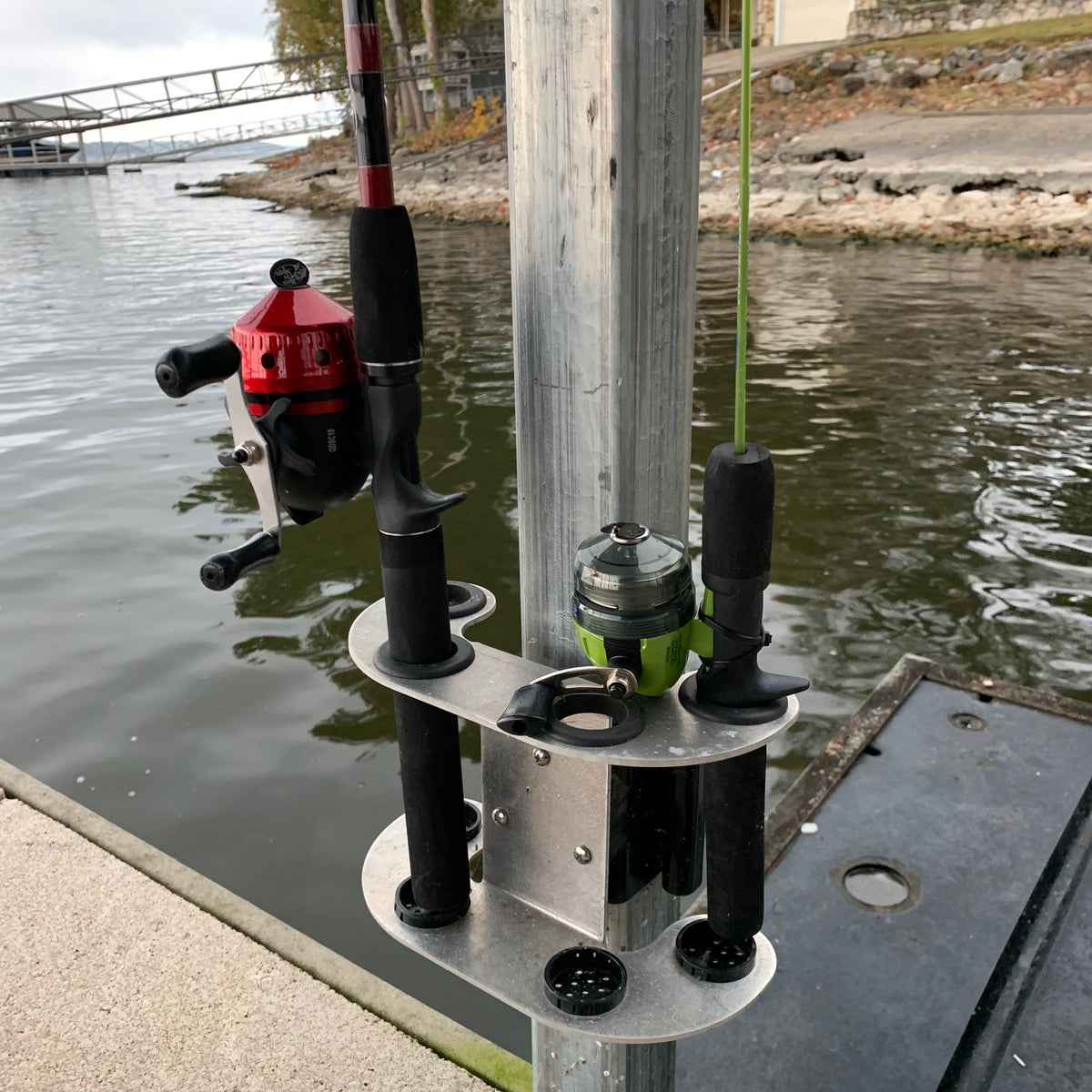 Dock Mounted Fishing Rod Caddy